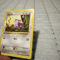Pokemon Rattata 061/102 First Edition Base Set (Shadowless) Regular - Image 2