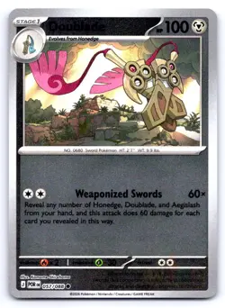 Pokemon Doublade Perfect Order ME03 COMMON REVERSE HOLO 057/088 Shirahama NM - Image 1