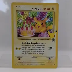 Birthday Pikachu Holo 24 Celebrations Classic Collection Pokemon 2021 NM - Image 1