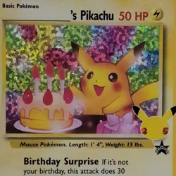 Birthday Pikachu Holo 24 Celebrations Classic Collection Pokemon 2021 NM - Image 2