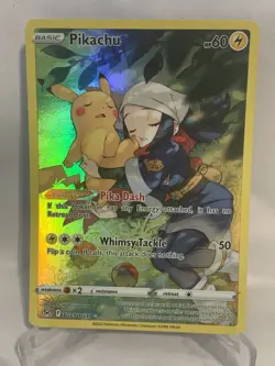 Pokemon Pikachu TG05/TG30 Lost Origin Trainer Gallery Full Art Holo NM - Image 2