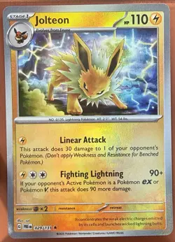 Pokemon TCG Jolteon EX Prismatic Evolutions 029/131 Master Ball Pattern NM - Image 1
