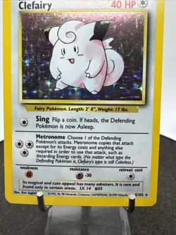 Vintage Pokemon Wotc Base Set: Clefairy 5/102 Holo - Image 3