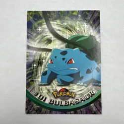 Pokemon Topps Series 1 Blue Logo #01 Bulbasaur - MP - Regular - Image 1