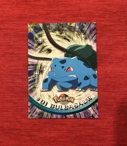 1999 Topps Pokemon Bulbasaur #01! NM! Never Played!! Blue logo - Image 1