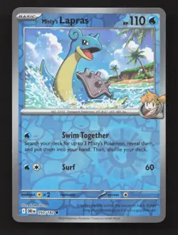 Misty's Lapras 050/182 Common Destined Rivals Pokemon Reverse Holo LP - Image 1