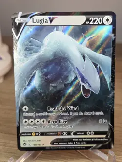 Lugia V #138/195 Holofoil Silver Tempest Near Mint Pokemon - Image 1