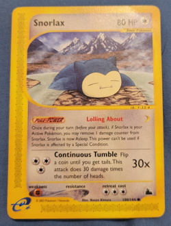 Snorlax 100/144 Skyridge e-Reader Pokemon English MP - Image 1