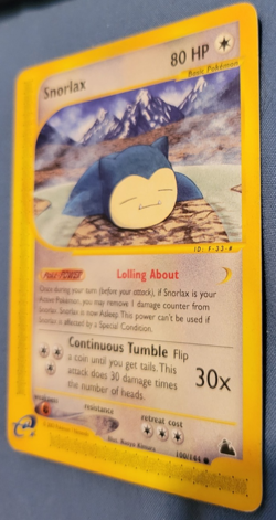 Snorlax 100/144 Skyridge e-Reader Pokemon English MP - Image 2