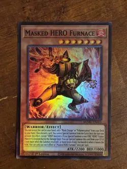Masked Hero Furnace MZMU-EN015 Super Rare Yugioh 1st Edition Maze of Muertos NM - Image 1