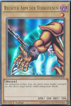 Yu-Gi-Oh! YGLD-DEA20 Rechter Arm der Verbotenen - Image 1