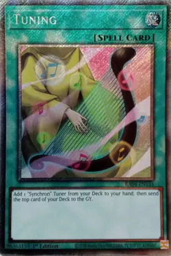 RA04-EN144 TUNING PLATINUM SECRET RARE 1ST EDITION YuGiOh CARD - Image 1