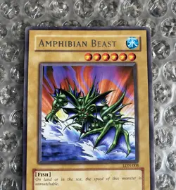 YuGiOh Amphibian Beast Card | LON-E008 | Heavy Play | Konami | Free Shipping! - Image 2