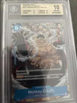 Monkey D. Luffy OP11-058 Treasure Rare English BGS 10 Pristine One Piece TCG - Image 1