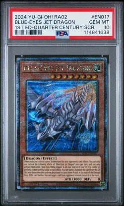 2024 YU-GI-OH! ANNIVERSARY RARITY COLLECTION BLUE-EYES JET DRAGON PSA 10 - Image 1