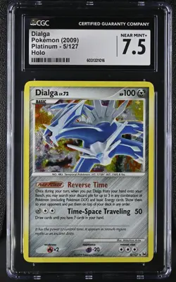 Pokemon Card Dialga 5/127 Holo 2009 Platinum CGC 7.5 Near Mint + - Image 1