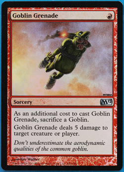 Goblin Grenade FOIL Magic 2012 / M12 HEAVILY PLD Uncommon CARD (498722) ABUGames - Image 1