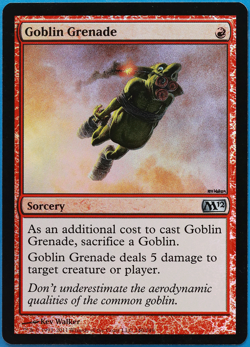 Goblin Grenade FOIL Magic 2012 / M12 HEAVILY PLD Uncommon CARD (498721) ABUGames - Image 1
