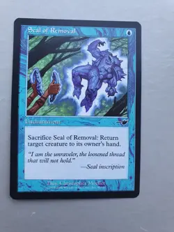 Seal of Removal , MTG Nemesis (2000). Common Blue Enchantment NM - Image 1