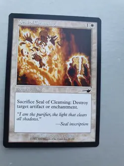 Seal of Cleansing , MTG Nemesis (2000). Common White Enchantment NM - Image 1