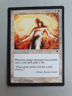 Warmth, MTG Tempest (1997) Uncommon White Enchantment VNM - Image 1