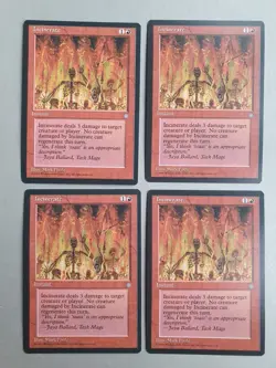 Incinerate x4PLAYSET , MTG Ice Age (1995), Common Red Instant NM - Image 1