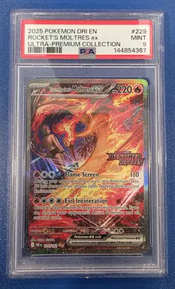 2025 POKEMON DRI EN ROCKET'S MOL TRES ex ULTRA- PREMIUM COLLECTION PSA 9 - Image 1