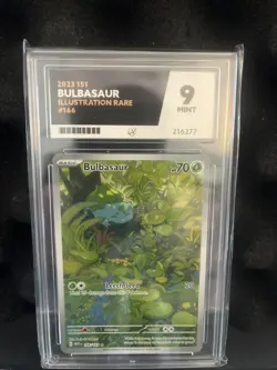 Pokemon TCG Bulbasaur Holo Illustration Card 166/165 Ace 9 151 - Image 1