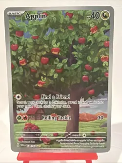 Applin 185/167 Illustration Rare Pokemon TCG SV06: Twilight Masquerade NM - Image 1