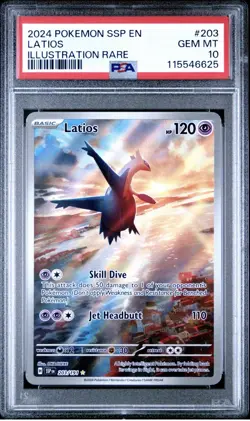 Pokemon TCG Latios #203 Illustration Rare PSA 10 - Image 1