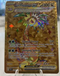 Pokemon TCG Hyper Rare (Gold) Version of Alolan Exeggutor Ex. Mint Condition - Image 1
