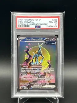 2024 Pokemon TEF EN Iron Crown ex Special Illustration Rare #206 PSA 10 - Image 1