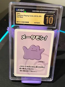 CGC Pristine 10 Ditto Pokemon Old Maid 2019 Japanese - Image 1
