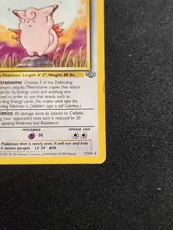 MP Clefable 17/64 Jungle Unlimited Non Holo Rare 1999 WOTC Pokemon TCG - Image 4
