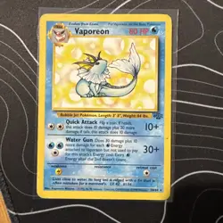 Vaporeon 28/64 Jungle Regular Non Holo WoTC Unlimited LP Condition 1999 Pokemon - Image 1
