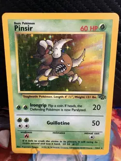 1999 Pokemon Jungle Pinsir Holo 9/64 Rare WOTC LP - Image 1