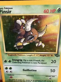 1999 Pokemon Jungle Pinsir Holo 9/64 Rare WOTC LP - Image 2