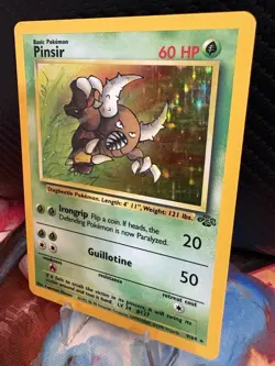 1999 Pokemon Jungle Pinsir Holo 9/64 Rare WOTC LP - Image 3