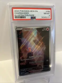 2023 Pokemon Mew en Charmander #168 Illustration Rare PSA 8 - Image 2