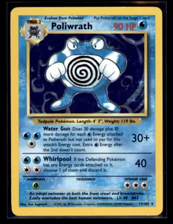 1999 Pokemon TCG Poliwrath Holo Base Set #013/102 - Image 1
