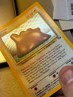 Ditto 3/62 - Fossil - Pokemon - LP - Unlimited Holofoil - Holo Rare - Image 3
