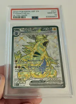 PSA 10 Tyranitar ex Pokemon Obsidian Flames 211/197 OBF EN Ultra Rare 2023 Mint - Image 3