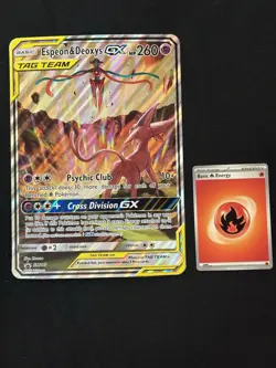 Espeon & Deoxys GX SM240 Oversized Promo Jumbo Pokemon Card - Image 1