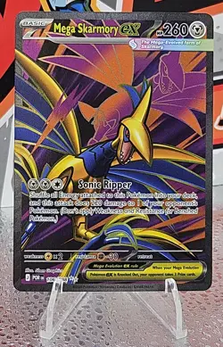 Mega Skarmory EX 106/088 Full Art Ultra Rare Pokemon Perfect Order NM - Image 1