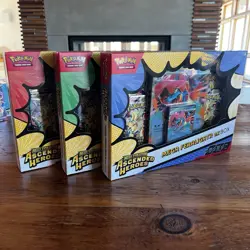 3 Pokemon TCG Ascended Heroes Mega ex Box Bundle Feraligatr Emboar Meganium New - Image 2