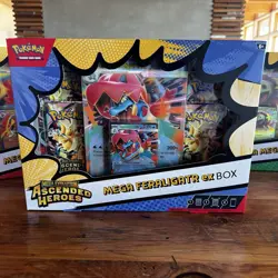 3 Pokemon TCG Ascended Heroes Mega ex Box Bundle Feraligatr Emboar Meganium New - Image 3