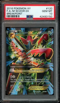 Pokemon M Mega Scizor EX Full Art 120/122 Breakpoint #120 GEM MINT PSA 10 - Image 1