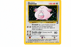 Chansey 3/130 Holo Rare Pokemon Base Set 2 WOTC Vintage LP Clean Holo Card - Image 1