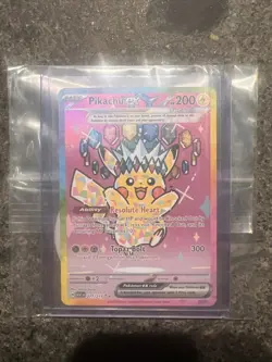 Pokemon Pikachu EX 277/217 SIR Ascended Heroes NM/M Pink Fresh Pull - Image 3