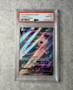 Pokemon TCG Mew V Full Art Fusion Strike #250/264 Holo Ultra Rare PSA 10 - Image 3